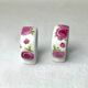 Pair of towel rings with Adler roses