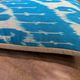 Hand Crafted Silk Ikat Lumbar Cushion Cover, Sky Blue Wave Pillow Case