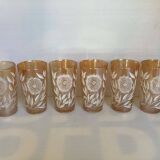 Marigold carnival orangeade service with iridescent reflections
