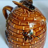 Set of old teapots and honey pot