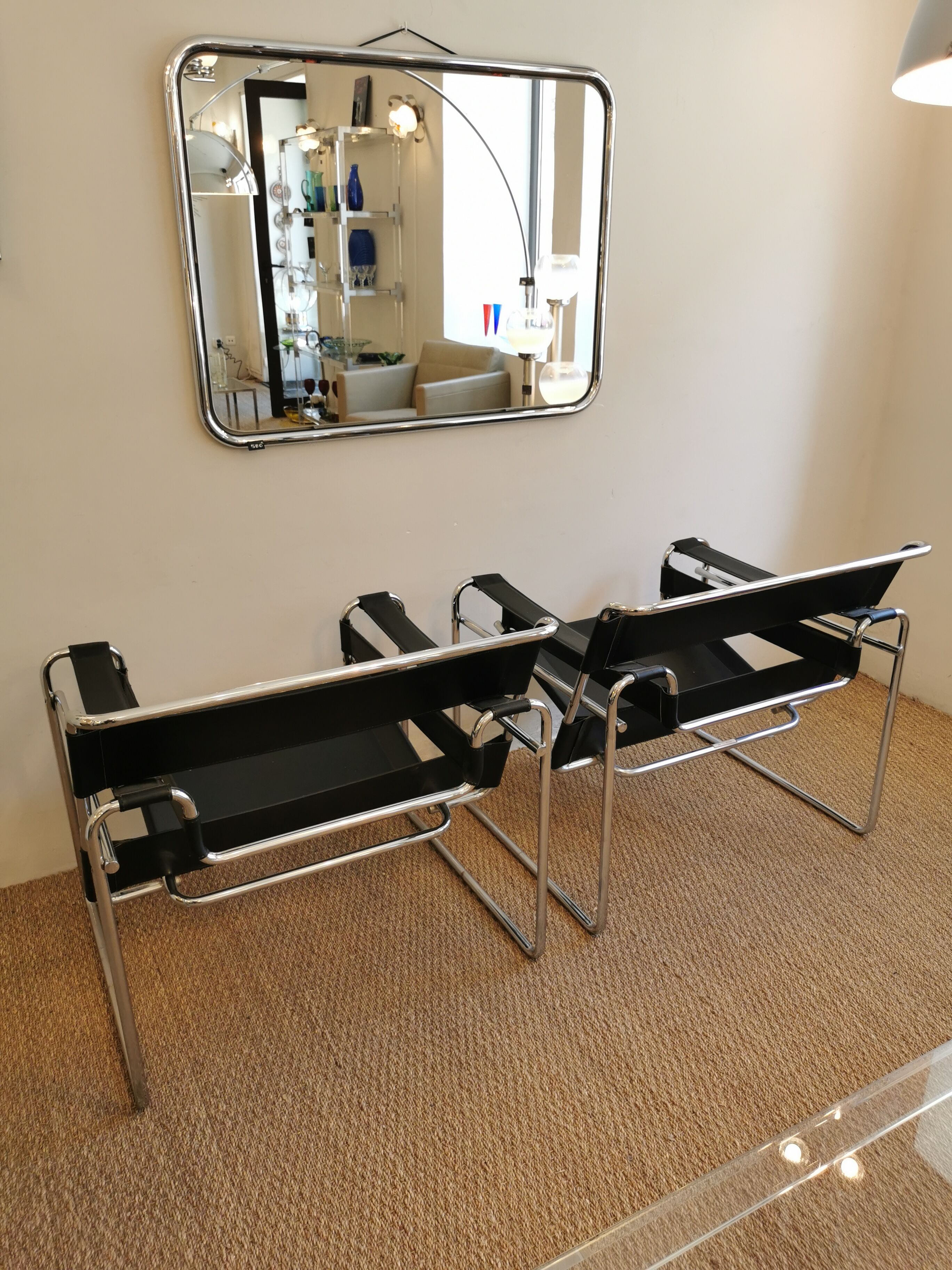 Armchairs design Vassily by Marcel Breuer Italian edition 80s