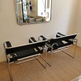 Armchairs design Vassily by Marcel Breuer Italian edition 80s