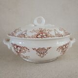 6 plates and vegetable iron earth Lunéville