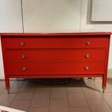 Red chest of drawers