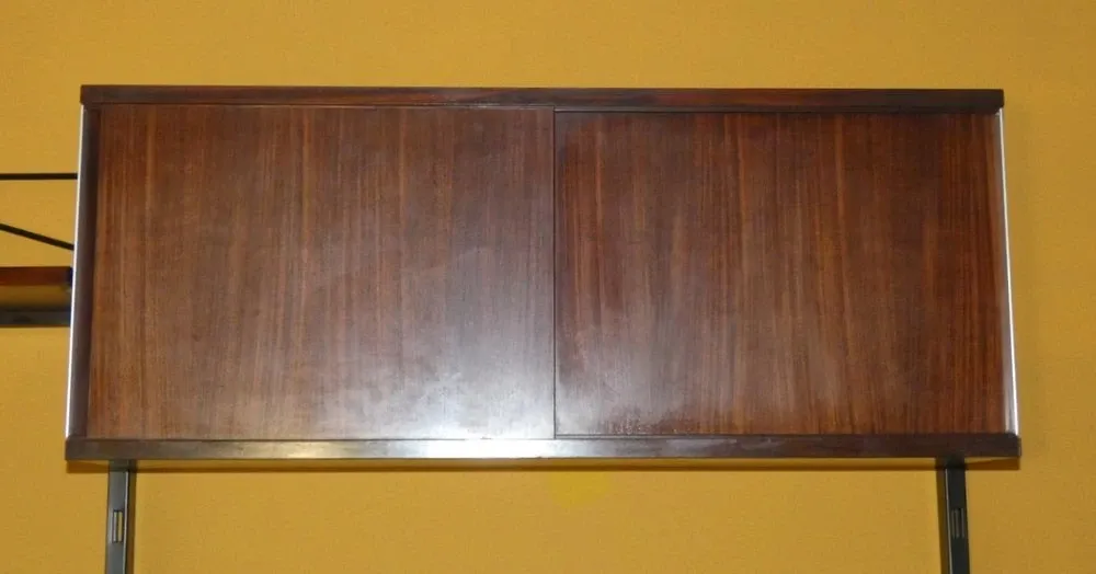 Modular library Urio in teak by Ico & Luisa Parisi for MIM, Rome, 1960s.