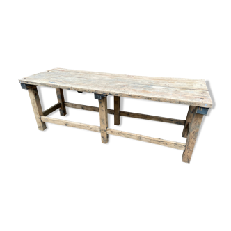Table établi d’atelier vintage  245cm