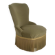 Small green velvet tub chair