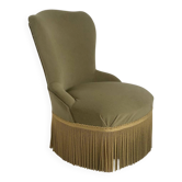 Petit fauteuil crapaud en velours vert