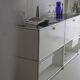Lot 3 meubles design : usm haller blanc : 1 colonne 2 modules