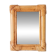 Vintage 1970s rattan tabletop mirror