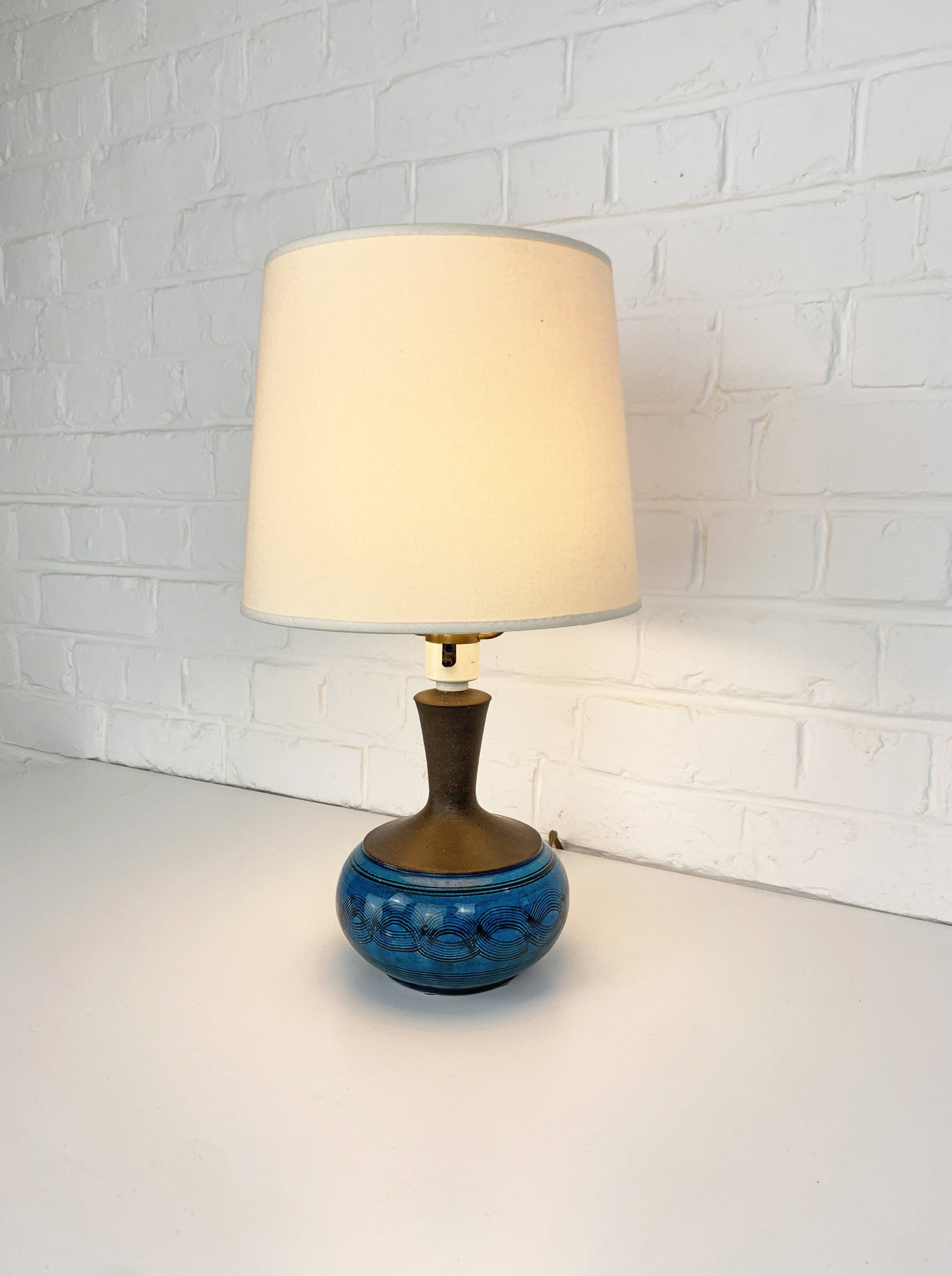 Scandinavian ceramic table lamp, Nils Kähler for HAK, Denmark, 1960s