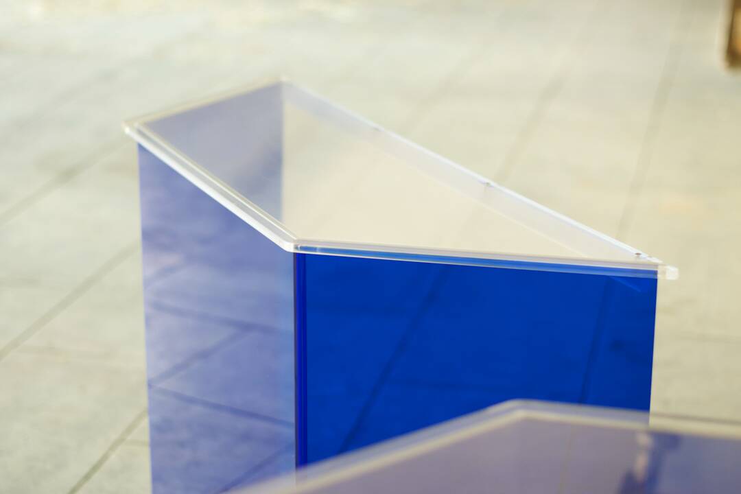 Two vintage Klein blue consoles 1988