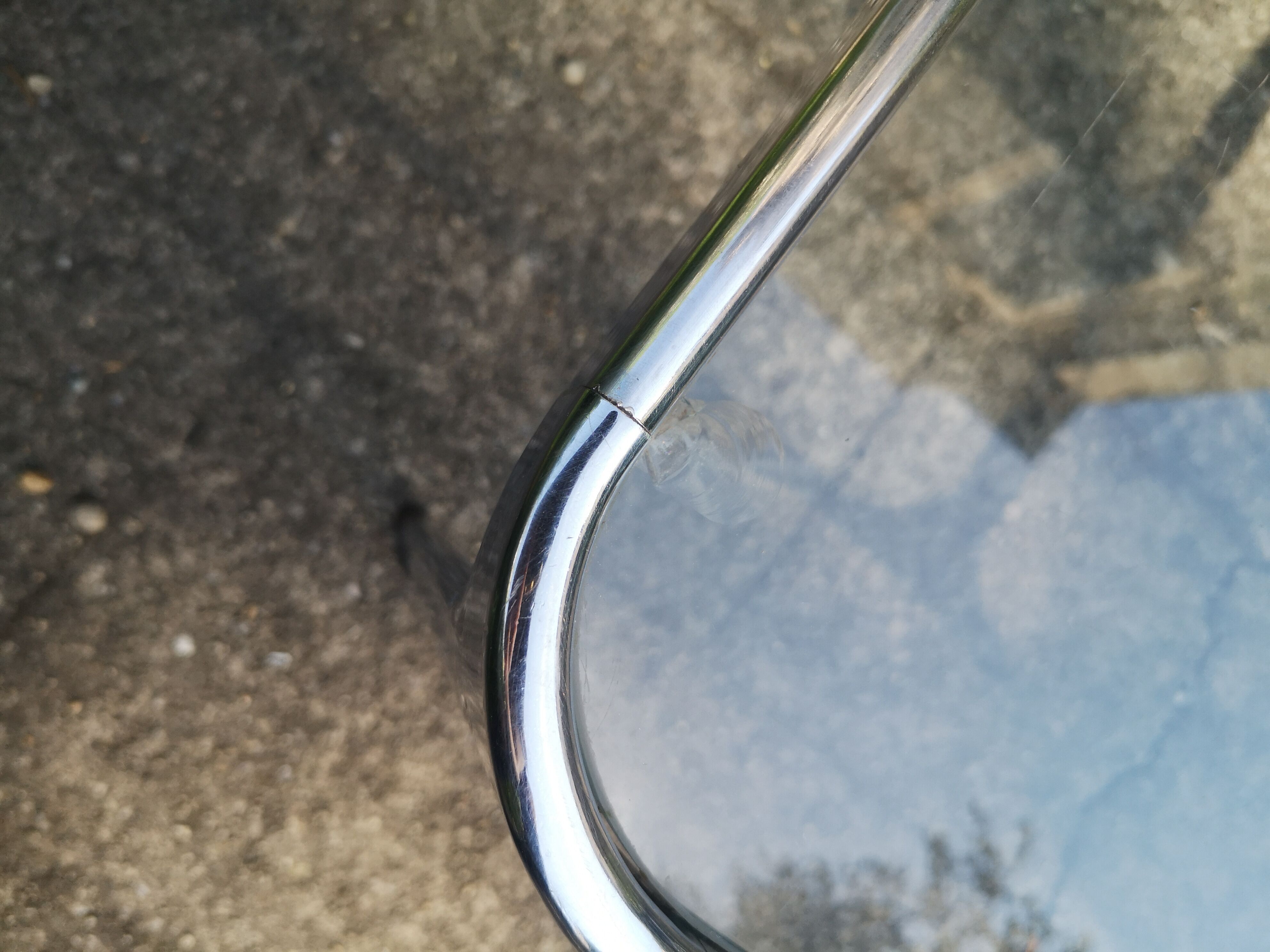 Vintage coffee table chrome and glass