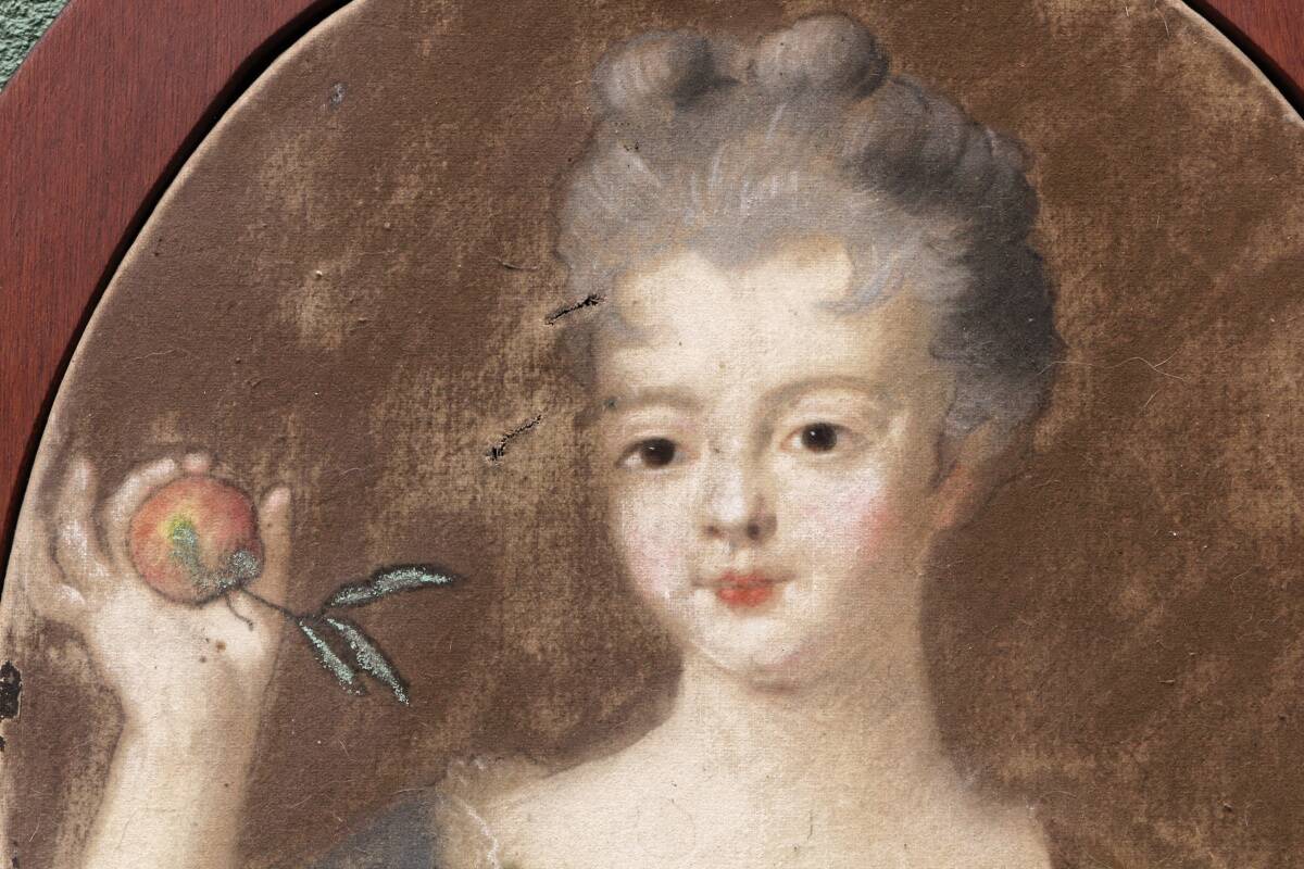 Portrait on canvas, late 18th century, Unknown Princess after Pierre Gobert.
