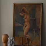 Large oil painting on canvas, unknown Danish artist, late 1800s.