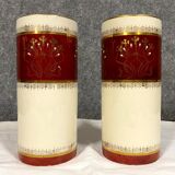 Keller and Guerin Lunéville pair of vases porcelain scroll circa 1930