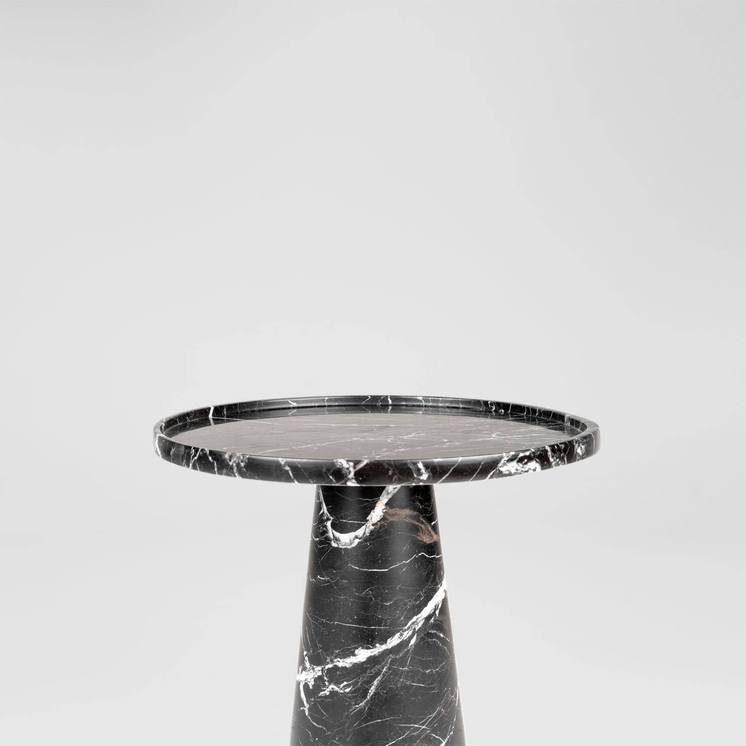 Black marble side table
