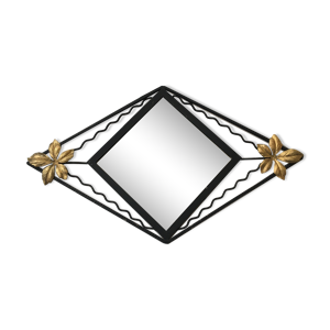 miroir art déco fer