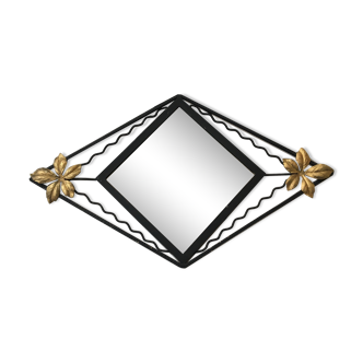 wrought iron art deco mirror "Vigne" 54 X 31, 5 cm