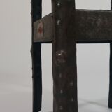 Antique Viennese side table handcrafted in wrought iron.