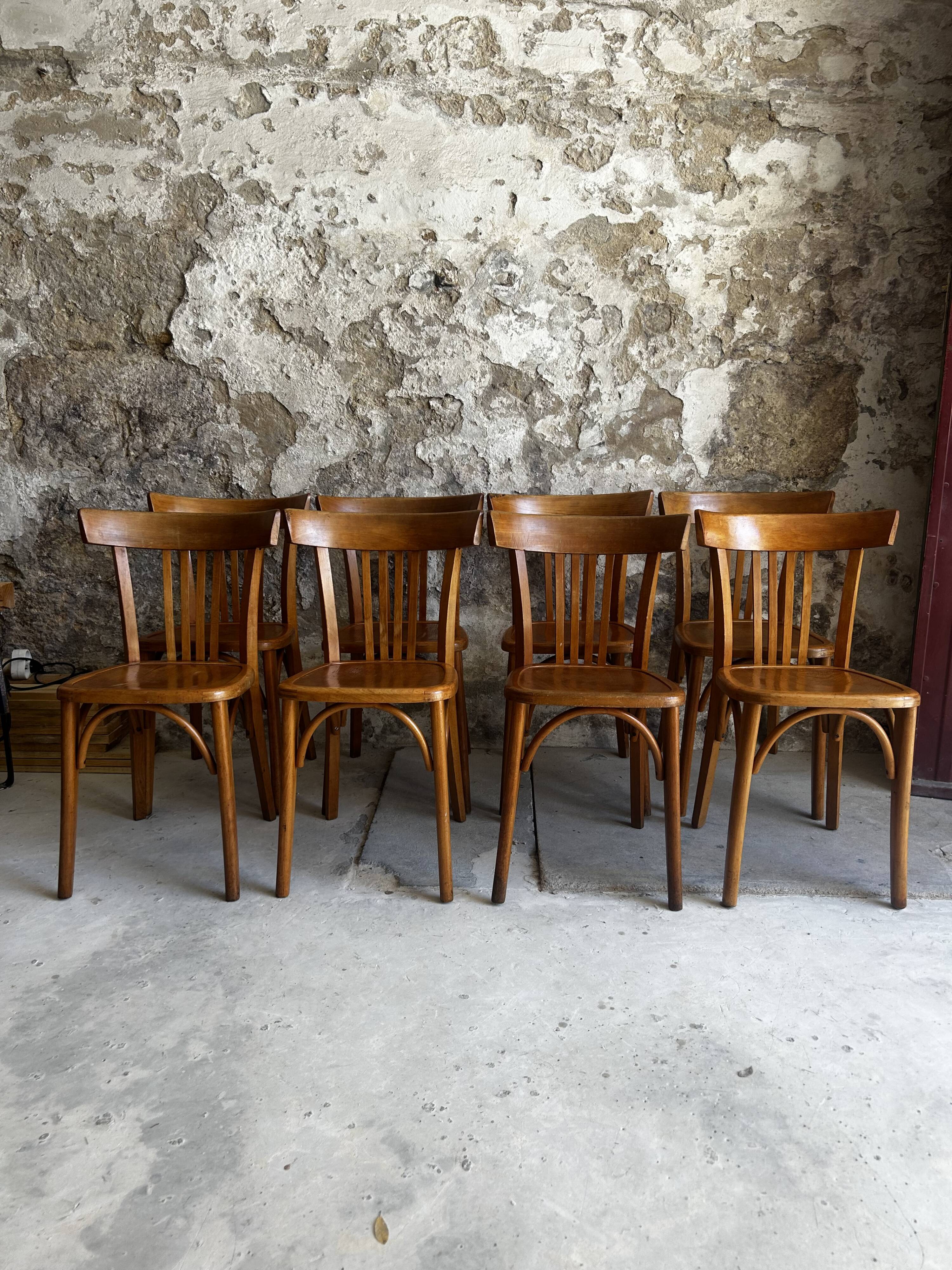 8 Bistro chairs Stella by Luterma circa 50s