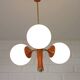 Lustre Spoutnik vintage suspendu Space Age orange rétro éclairage de plafond