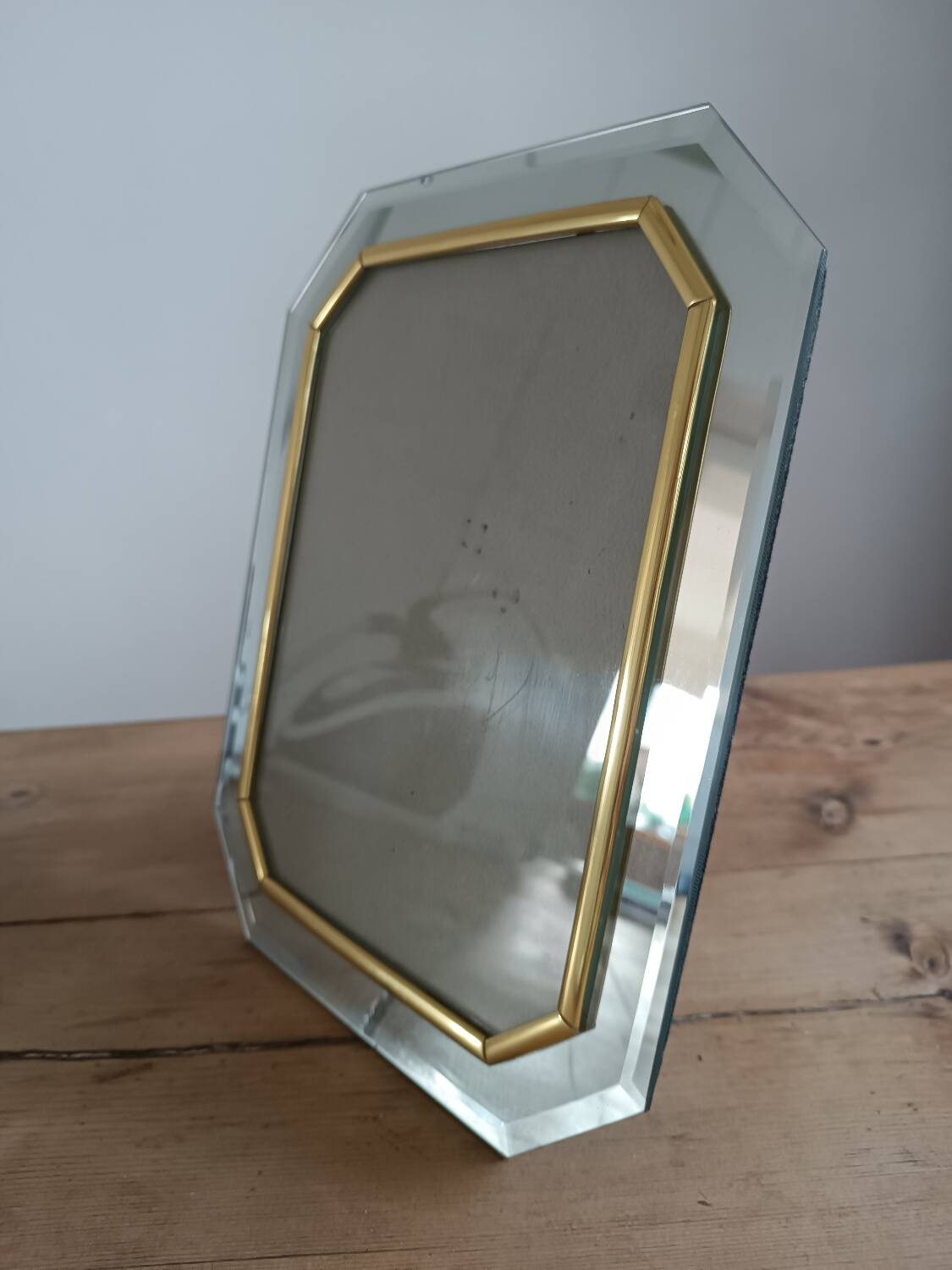Old beveled mirror frame