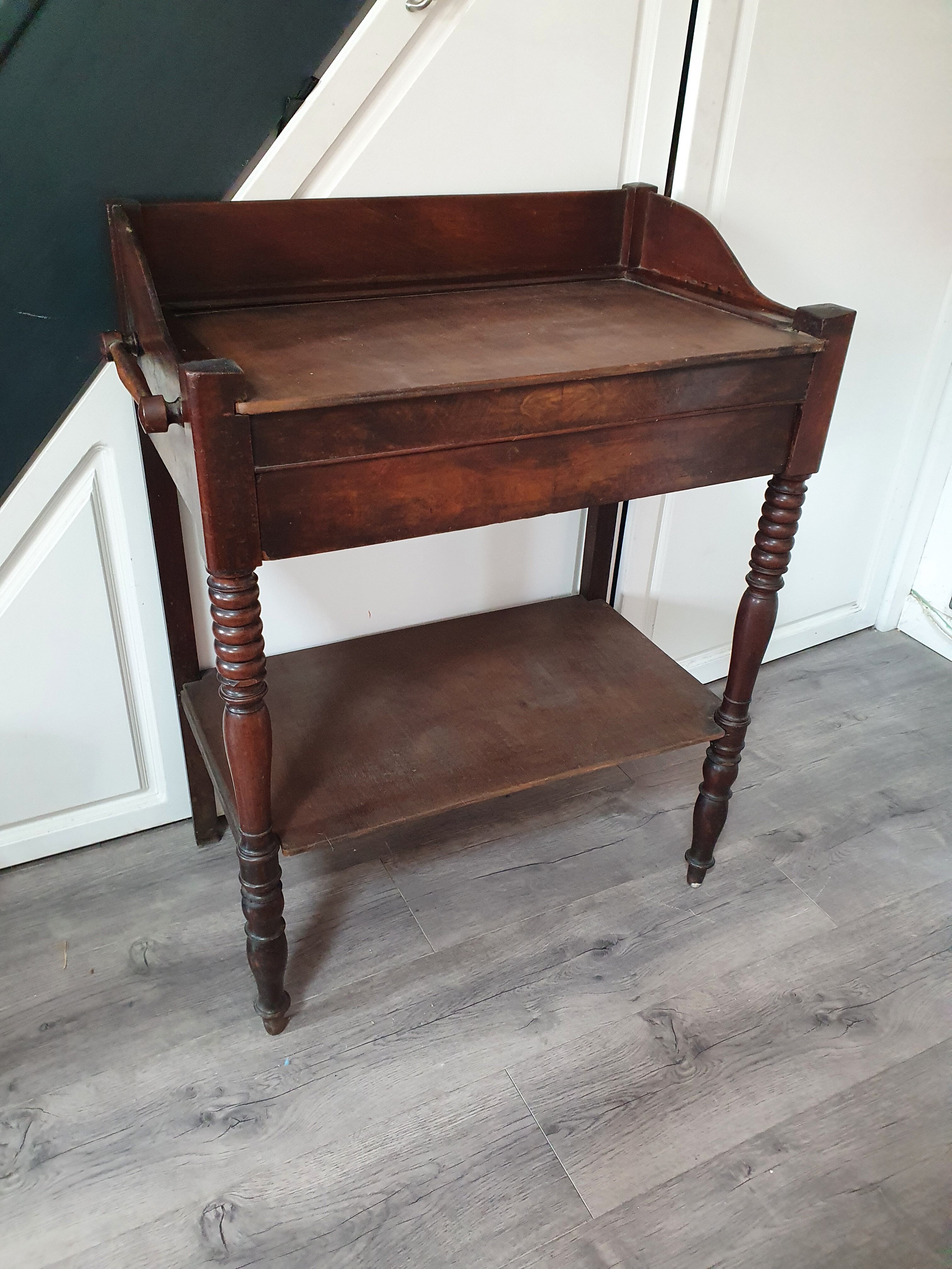 Dressing table extra furniture or small desk vintage wood twisted foot,