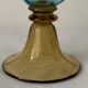 5 glasses in amber and blue crystal George Sand diabolos 19th century