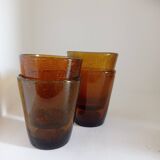 Set of 4 blown bubble glasses