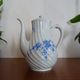 Limoges Haviland porcelain teapot - Blue cherry - Twisted sides