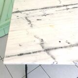 Marble and cast iron bistro table