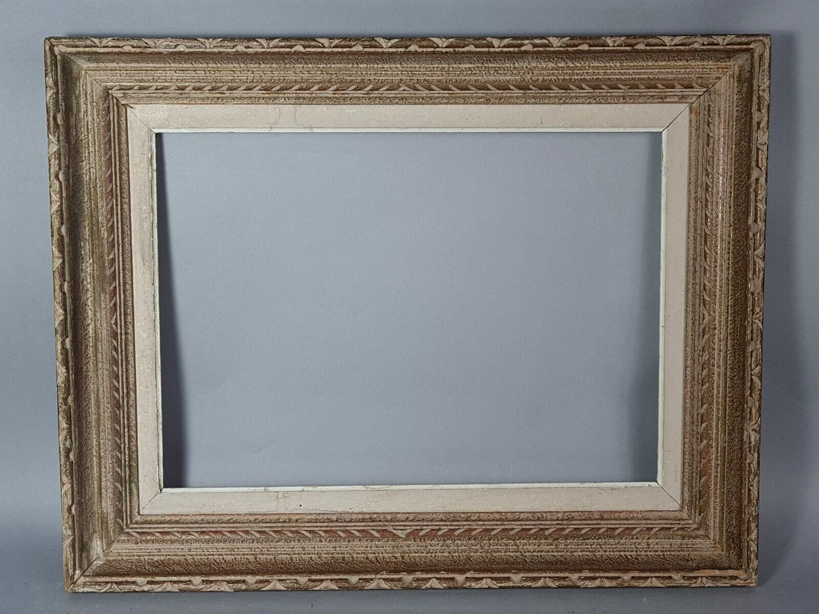 Old frame patinated wood montparnasse 59x47 foliage 46x33 cm circa 1930/50 sb104