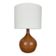 Fig-shaped ceramic lamp, 1950s, ochre stoneware.