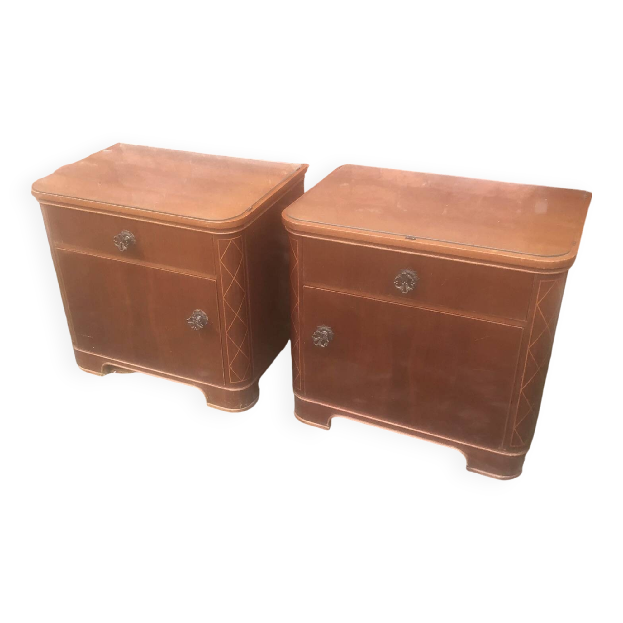 Pair of Art Deco bedside tables