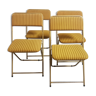 Set de 4 chaises lafuma pliantes années 70