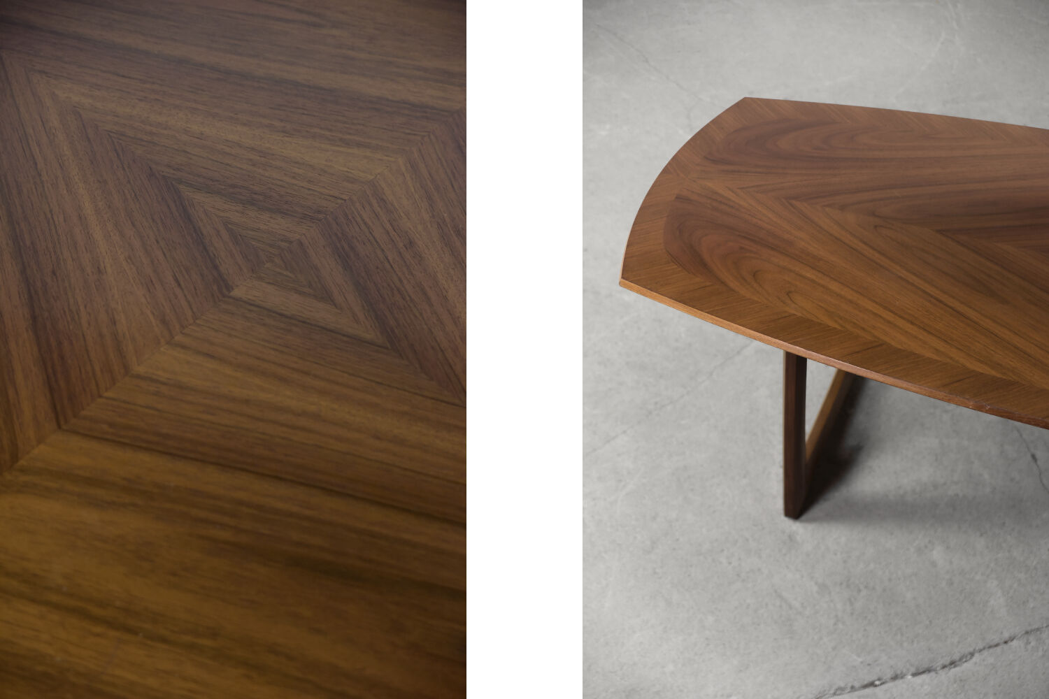 German walnut coffee table from Kondor Möbel, 1960