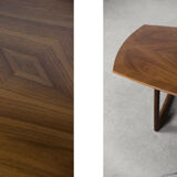 German walnut coffee table from Kondor Möbel, 1960