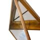 Vintage shallow wall display cabinet with a mirrored back.