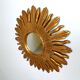 Vintage golden sunburst mirror, 1960s