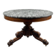 Carved wooden pedestal table with a marble top, Napoleon III period