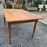 Oak farmhouse table with drawer