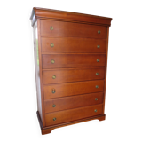 Louis Philippe style chest of drawers in cherry wood