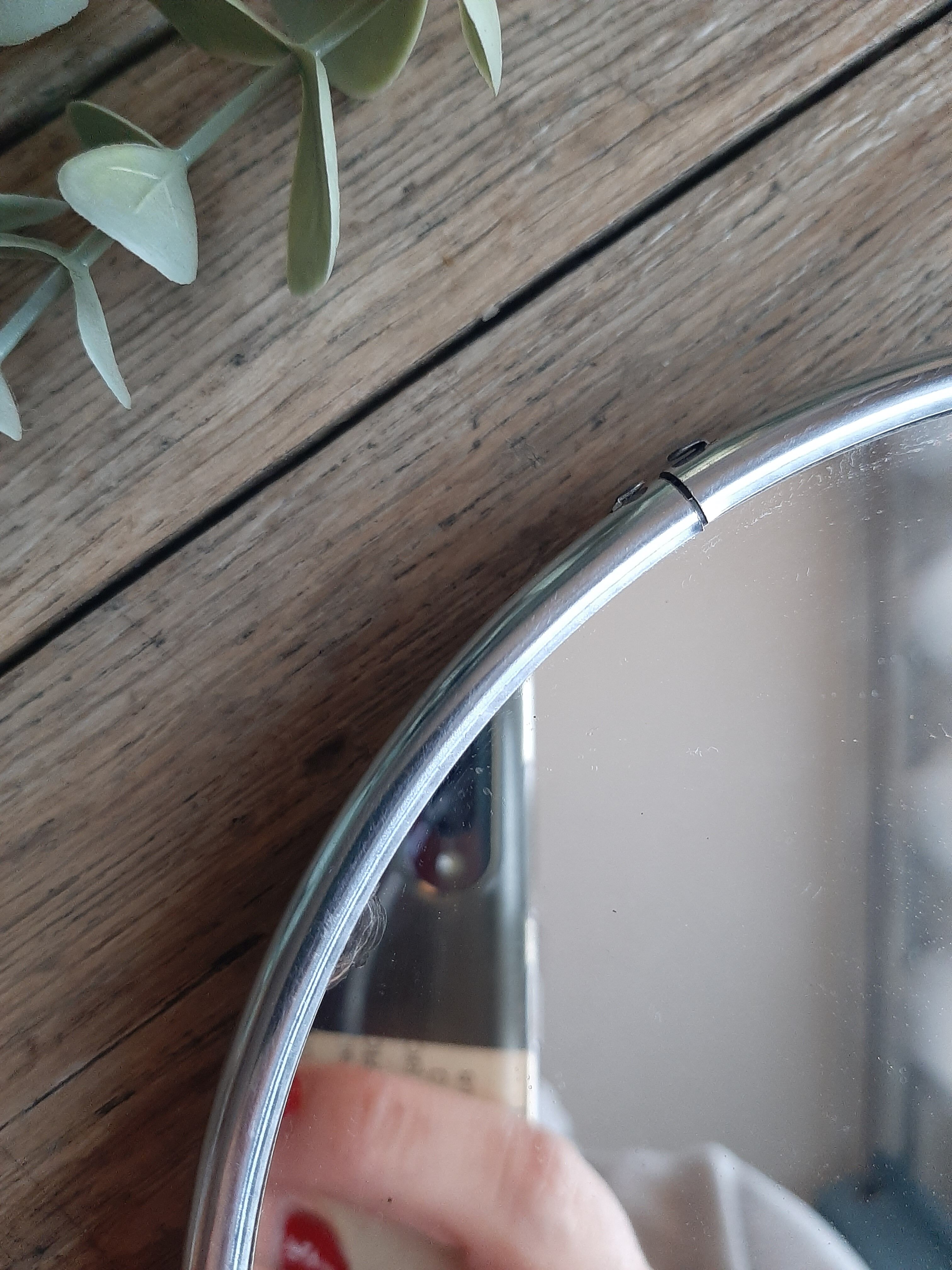 Vintage barber round mirror