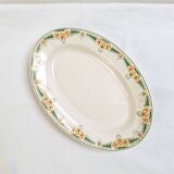 Oval plate Longwy Art Deco