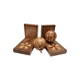 Art Deco Style Wooden Bookends, 1960s