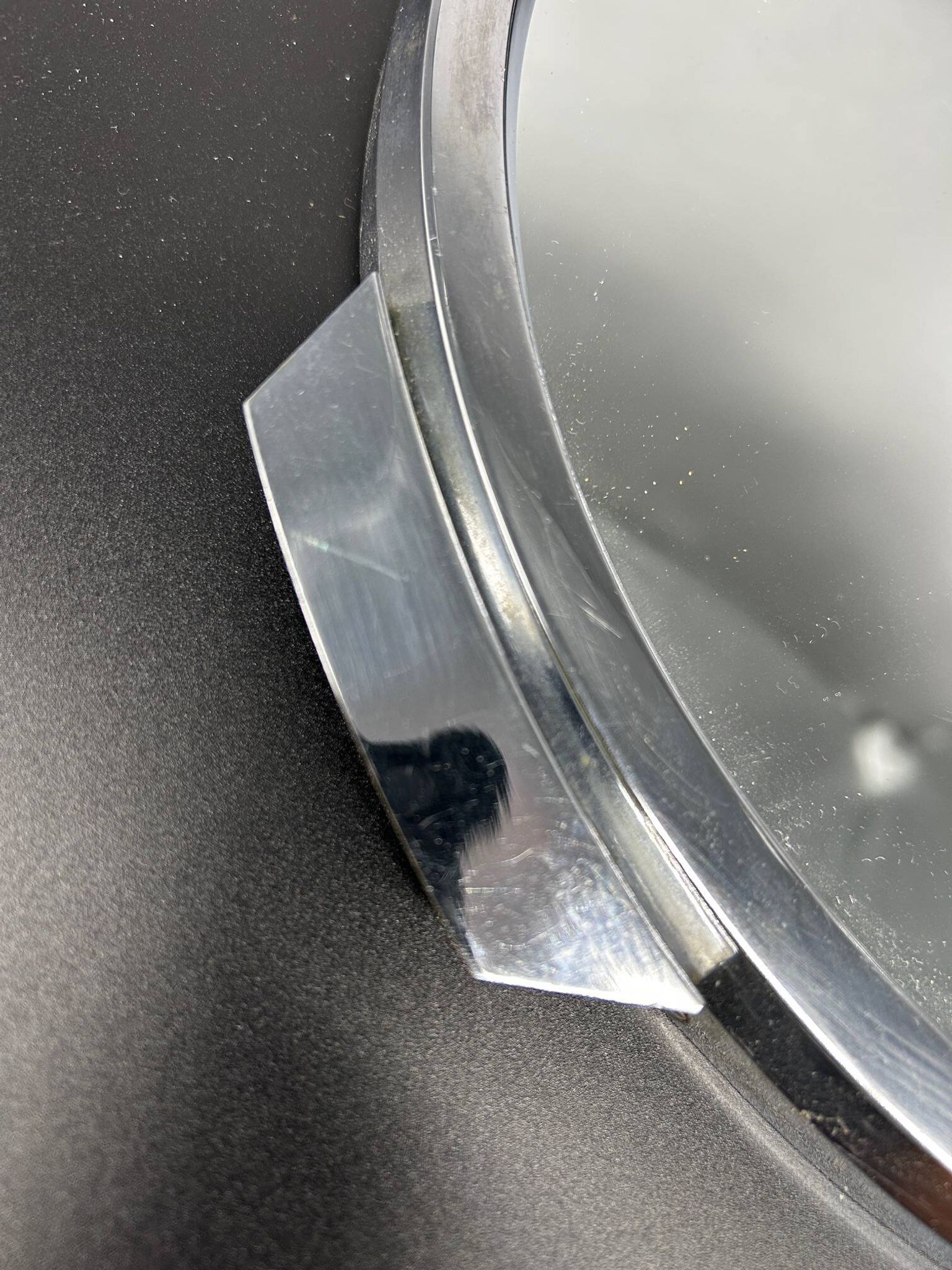 chrome Art Deco mirror tray