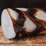 Spiegelau Crystal Glass Vase air Bubble Mesh Amber Glass    - NO hallmark   - 32cm tall