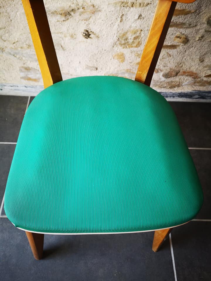 Lot de 4 chaises esprit art déco 1950
