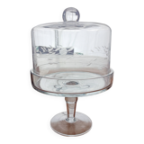 Cake stand, glass dome on a stand